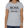 Koszulka damska Na dzień matki Boss + imię